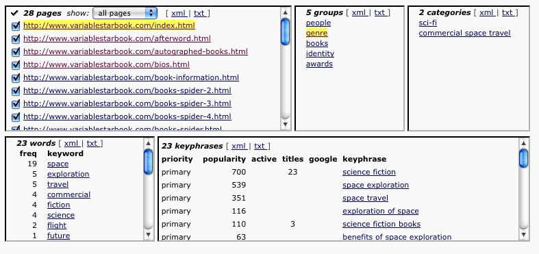 keyphrase research and SEO copywriting tool